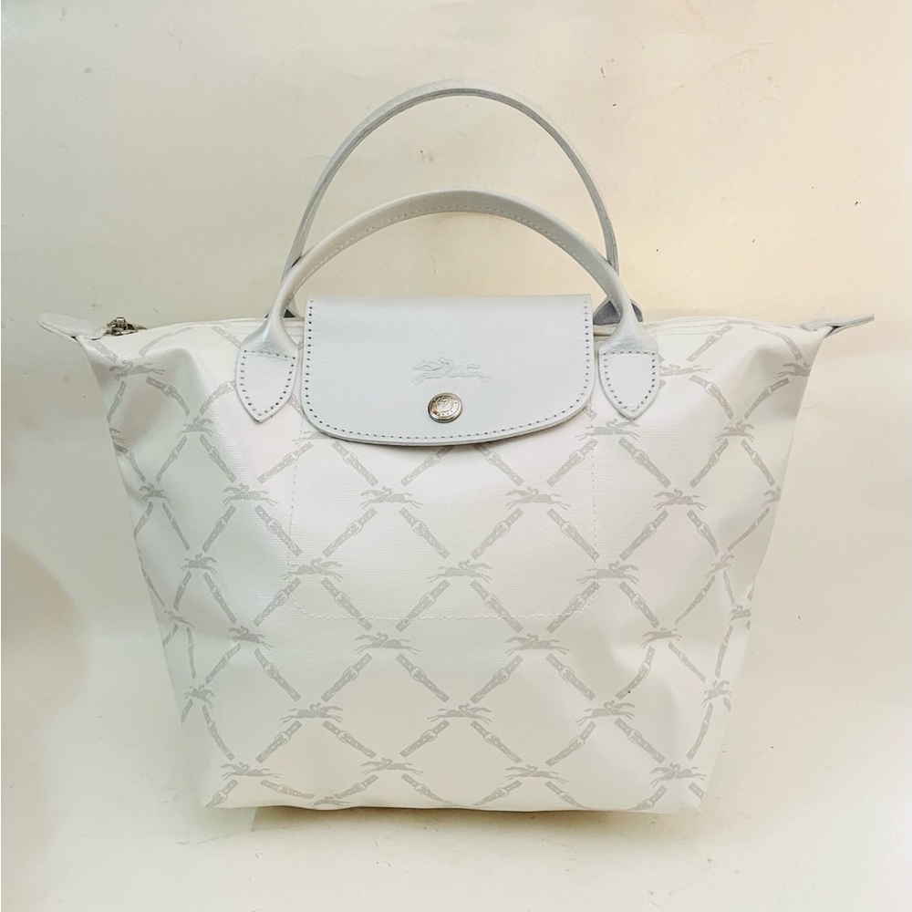 Limited Edition LONGCHAMP White Iridescent Vinyl Tote